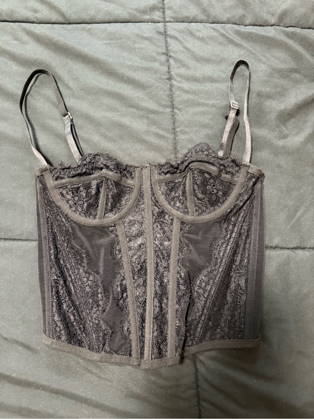 Black Lace Underwire Bustier Top - Women Intimates & Sleepwear